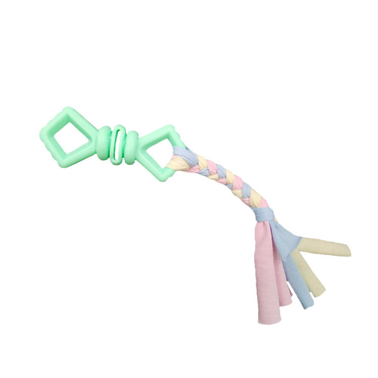 Amazon nuevo TPR perro juguete molar resistente a la mordedura de algodón caramelo color divertido gato cachorro entrenamiento mascotas suministros