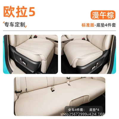 Seat cushion, seat cover, Suitable for Ora 5 seat - manwu-brown4-piece-set-full-car-floor-mats-euler-5