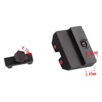 Передний задний прицел Fit Glock Metal 3-цветное Оптическое волокно с прицелом на переднее и заднее Оптическое волокно
