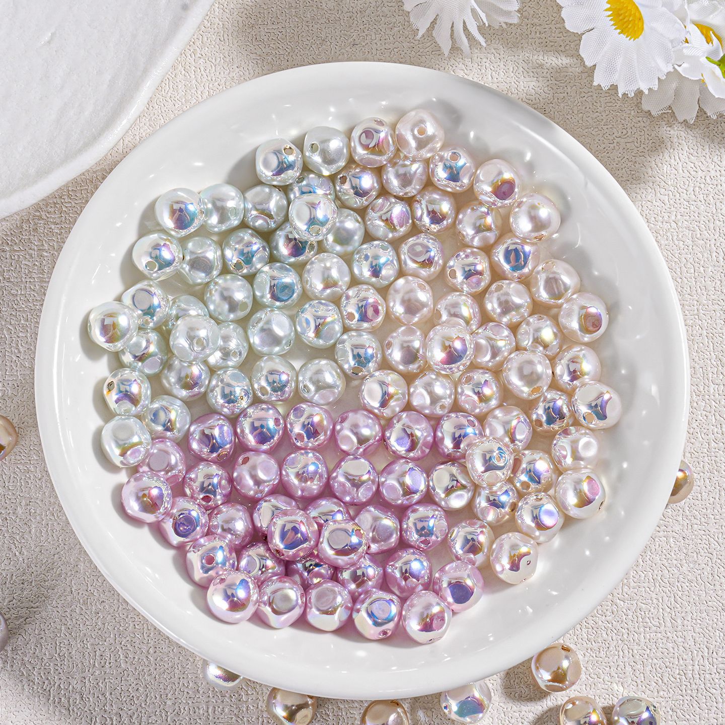 Heidi Pearl-cuentas de perlas de imitación irregulares, estilo barroco, para cadena de teléfono móvil, Material de bricolaje, accesorios para pulseras.