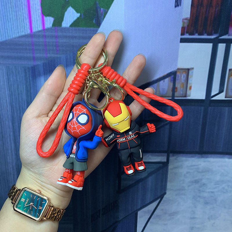 New creative Marvel series doll key chain pendant exquisite men's and women's fashion bag small ornaments car key chain