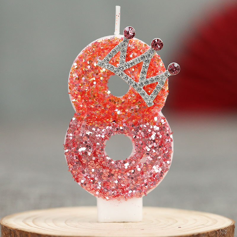Velas de cumpleaños numéricas creativas con corona, decoración para pasteles – Producto caliente en Temu