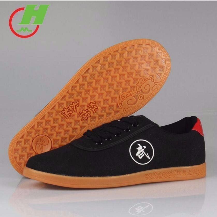 Red Cotton Tai Chi Shoes with Rubber Sole, Canvas Shoes, Traditional Beijing Shoes for Martial Arts, Unisex, Suitable for Practice in All Seasons, See Details