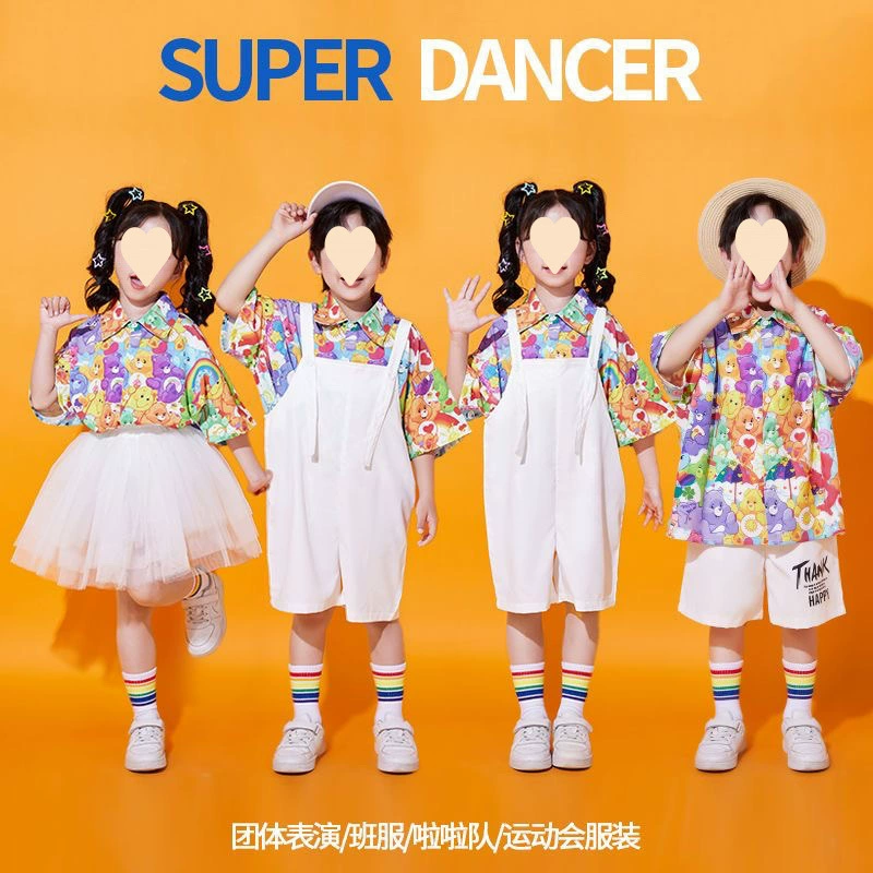 Детские костюмы для выступлений, детский сад, спортивные игры, хоровое представление, ученики начальной школы, костюмы для выпускного вечера в стиле Гонконга, черлидинг
