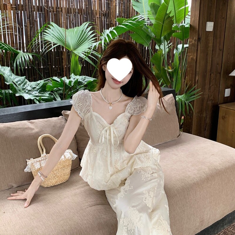 法式系带显瘦花苞蕾丝衫高腰阔腿休闲长裤2025夏季新款时尚套装女|undefined