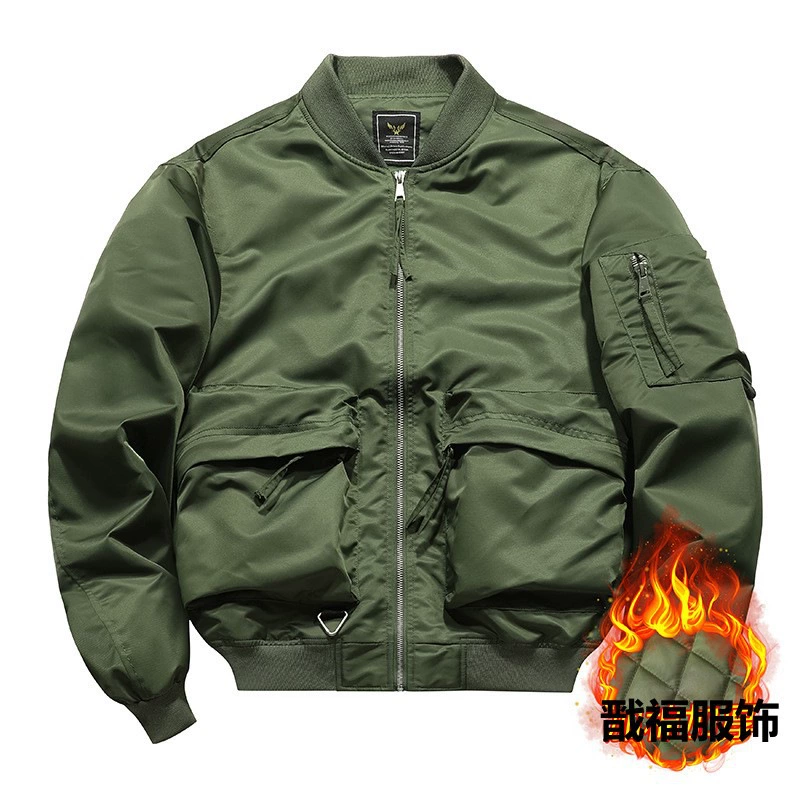Куртка для трансграничной спецодежды, осенне-зимнее пальто для тough guy, мужская летная куртка Air Force MA1 с добавлением хлопка и утолщением.