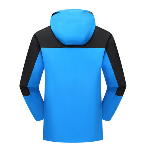 Customized Autumn/Winter Outdoor Unisex Color-Block Windproof & Waterproof 3-in-1 Workwear with Logo Printing