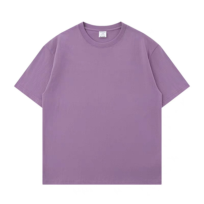 300g 三本針新疆純綿ヘビーウェイト縮まない黒白純綿Tシャツ レディース起毛通気性半袖 メンズ|undefined