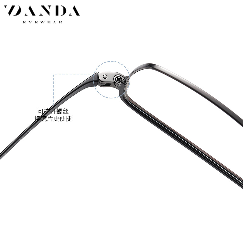 Fábrica al por mayor gafas de titanio puro marco de los hombres marco cuadrado gafas de negocios marco YJ2031 de dos colores chapado IP miopía gafas marco