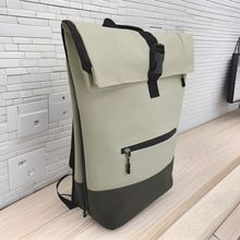 工厂夹网PVC背包扩展卷顶防水 多功能旅行运动休闲双肩包拼豆收纳