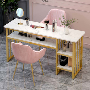 Hospital Manicure Table Simple Special Price Double Manicure Table and Chair Set Rectangular Simple Double Layer Makeup Table Wholesale