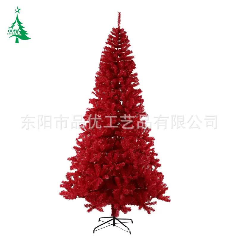 仿真240CM圆头叶PVC普通圣诞树工厂直供酒店商场商店布景家居装饰