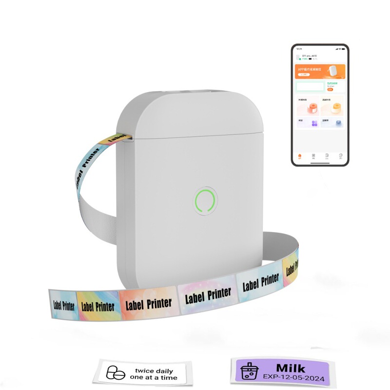 クロスボーダーラベルプリンターポータブル Bluetooth ミニ家庭用サーマルラベルマシンストレージキッチンマークプリンター|undefined