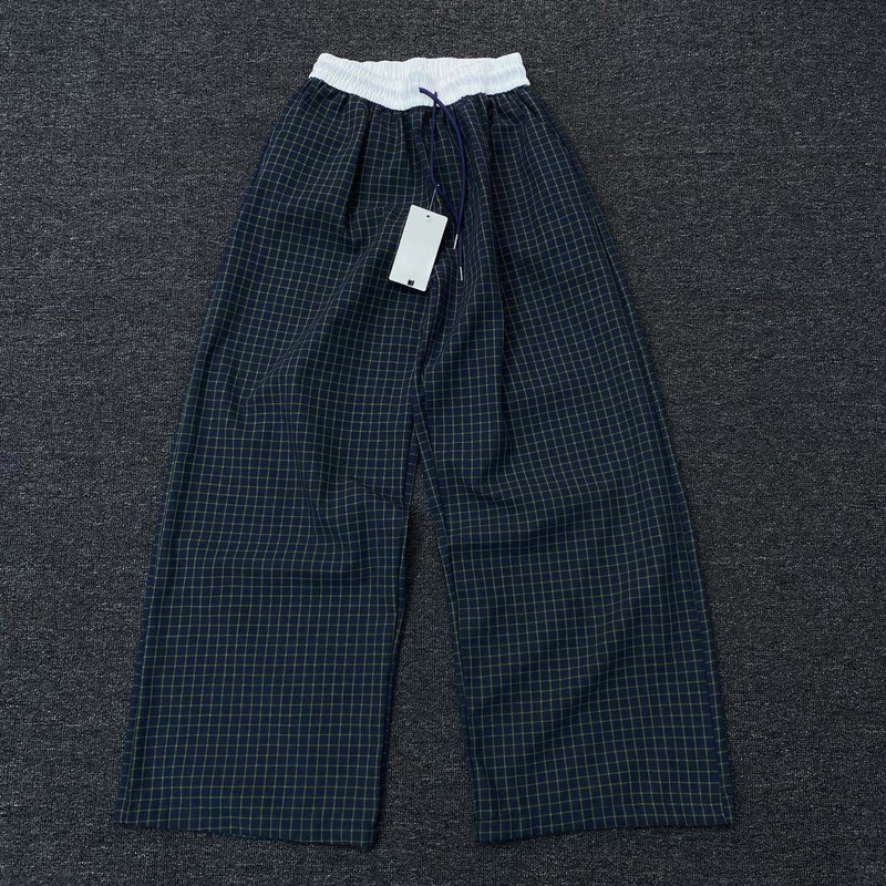 American Retro Style Classic Casual Embroidered Logo Plaid Heavyweight Oversized Loose-Fitting Trousers Couple's Style Trendy American Retro Style Classic Casual Embroidered Logo Plaid Heavyweight Oversized Loose-Fitting Trousers Couple's Style Trendy