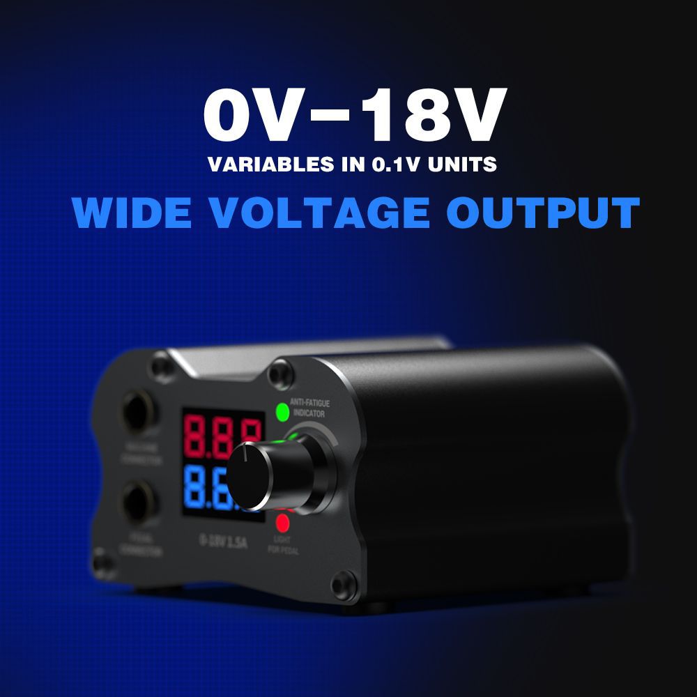 Adaptador de alimentación de tatuaje de dragón bordado 0 - 18V fuente de alimentación digital de alta precisión antifatiga máquina de tatuaje regulador de voltaje doméstico