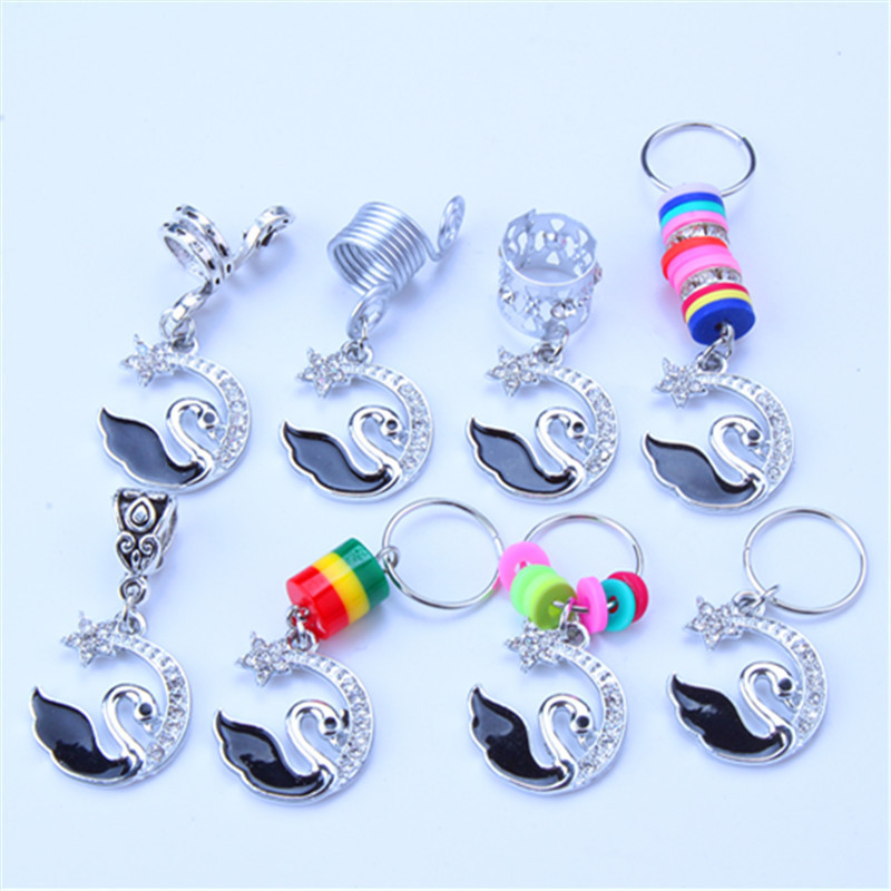 Perruque, accessoires pour dreadlocks, anneaux, pinces, ornements creux en alliage incrustés de diamants, pinces à cheveux, ressorts_voghion.com