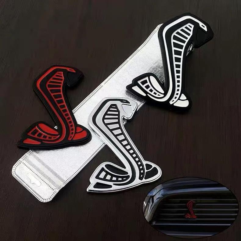 Personalized 3D three-dimensional Mustang car emblem, Shelby front grille emblem, Mustang car emblem, modified Cobra tail emblem, personalized and creative