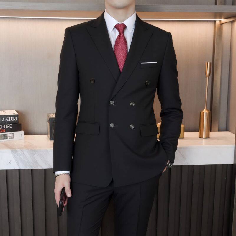 Abito uomo slim fit elegante business due pezzi matrimonio_voghion.com