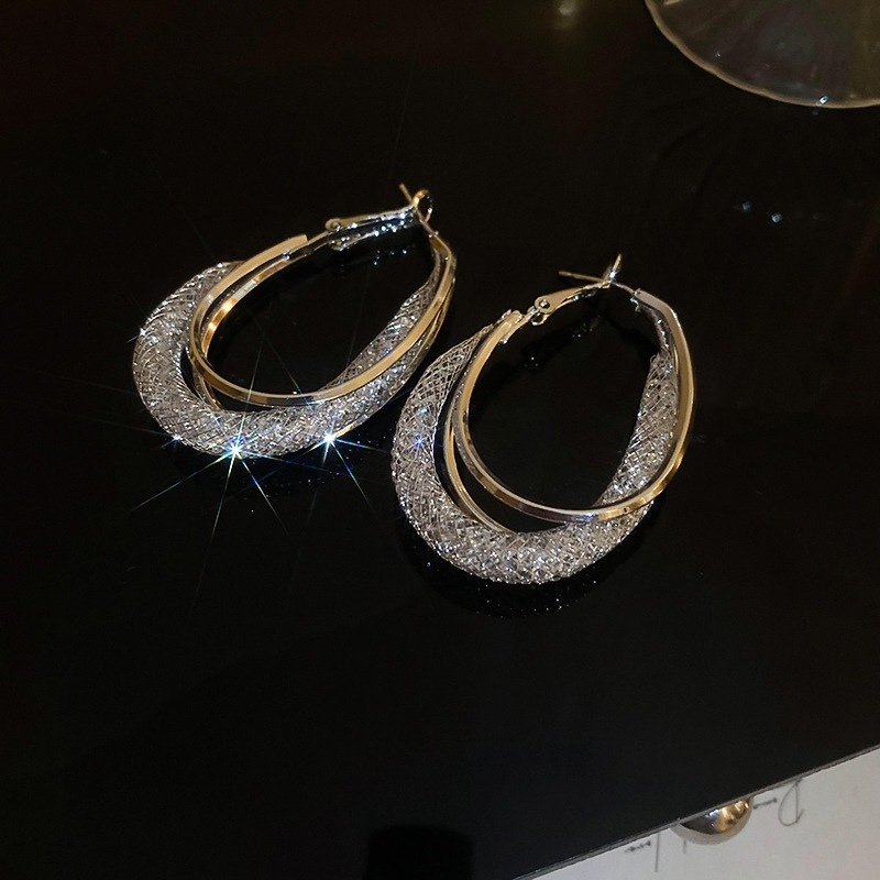 Nicho de diseño de plata amor geometría bola aguja de plata pendientes transfronterizos venta caliente minimalista viento frío fábrica de alto nivel image 43