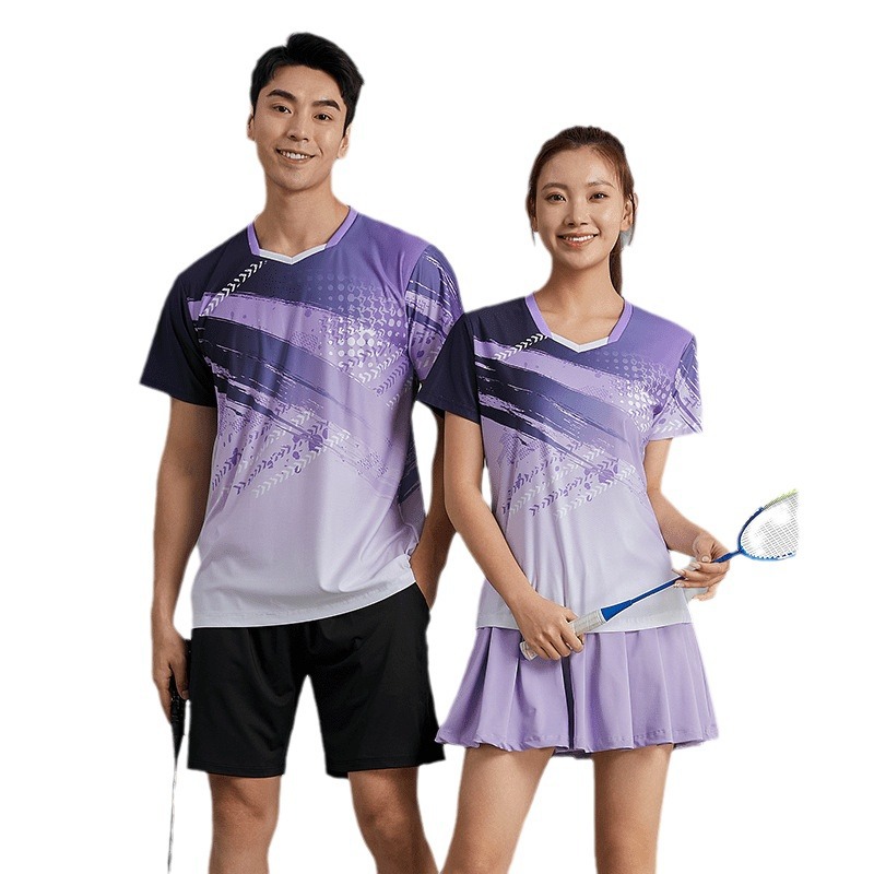 high quality Quick-drying Breathable Moisture-wicking Adult Summer Competition Sports Fitness Table Tennis Badminton Suit