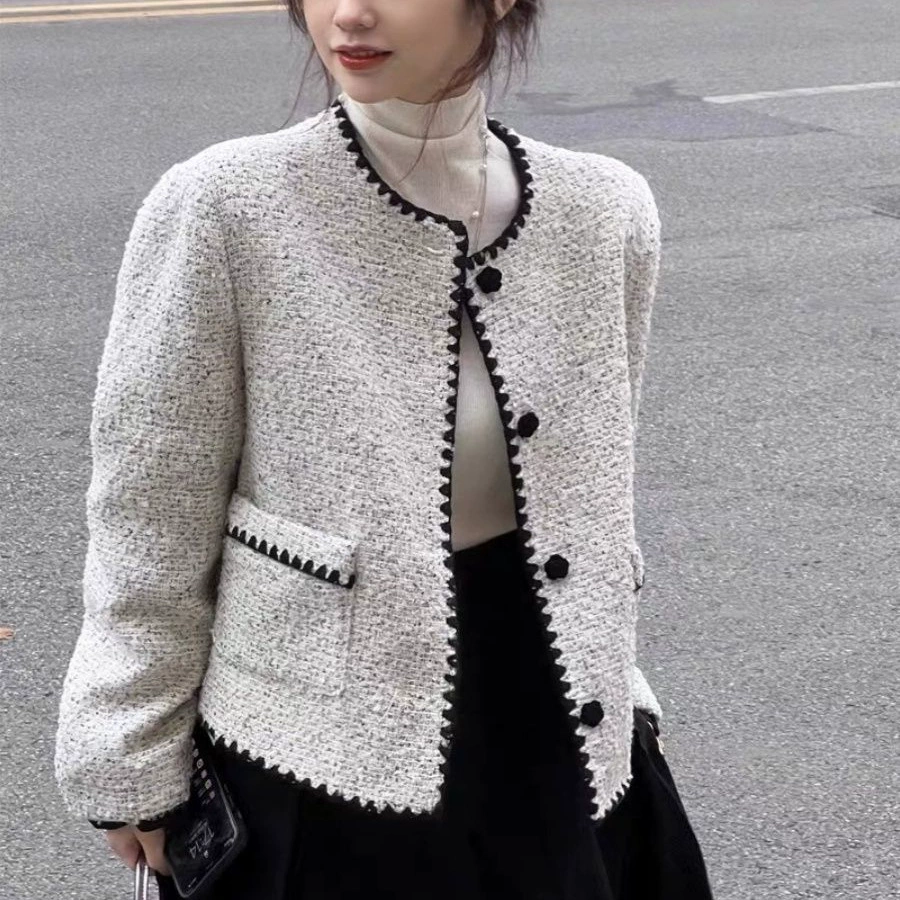 Осенняя элитная зимняя куртка, французский стиль, стиль Chanel, для подростков, стиль высокого качества