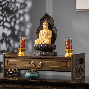 Altar Base for Buddha Statue, Home Use Buddha Shrine Cabinet, Elevated Pedestal