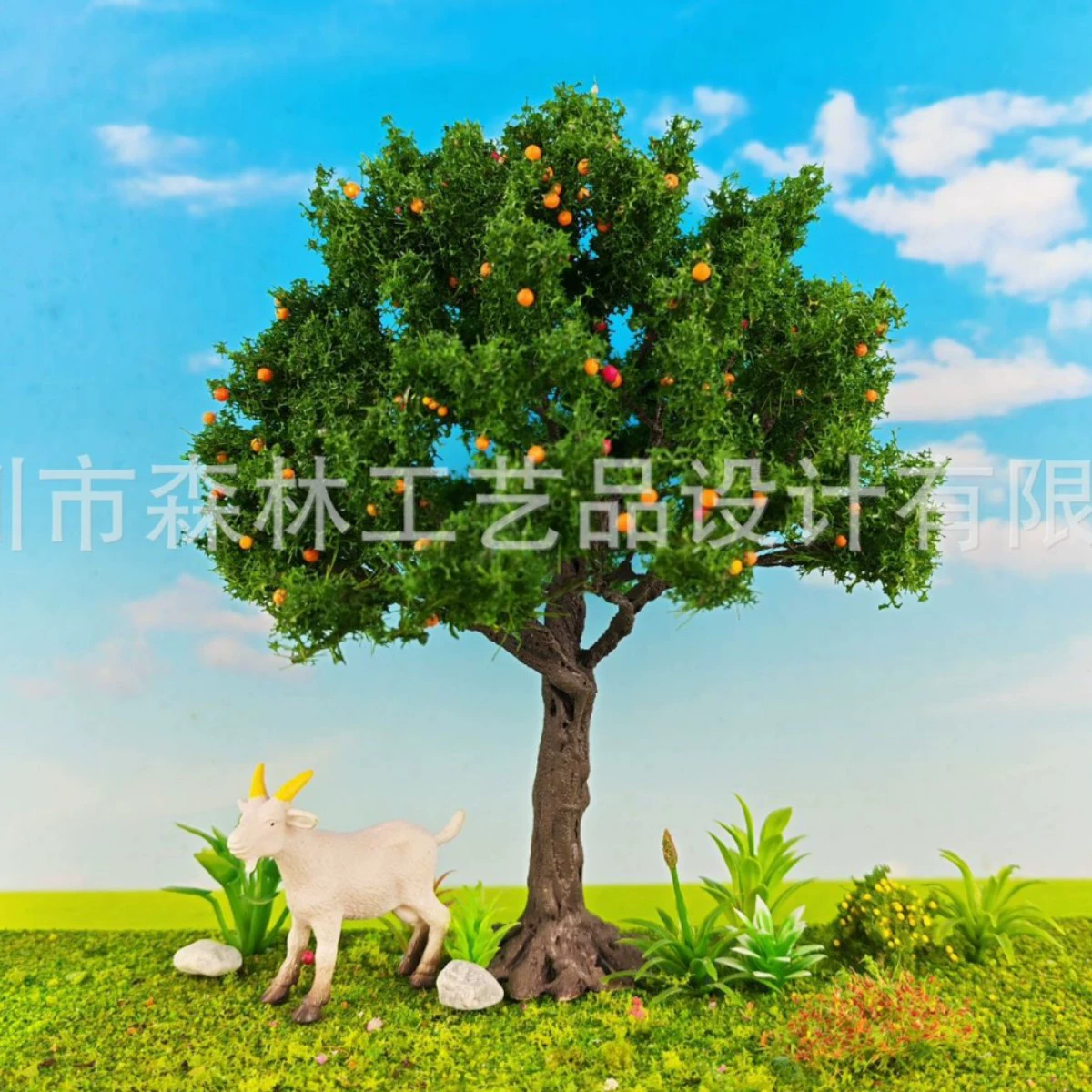 Архитектурная модель, модель поезда, модель для песочницы, материалы для самостоятельного изготовления деревьев, яблоня