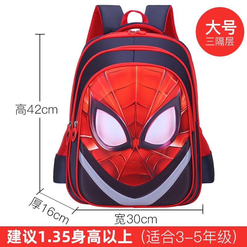 Mochila escolar transfronteriza, mochila escolar, caricatura infantil, mochila de Spider-Man, comercio exterior al por mayor