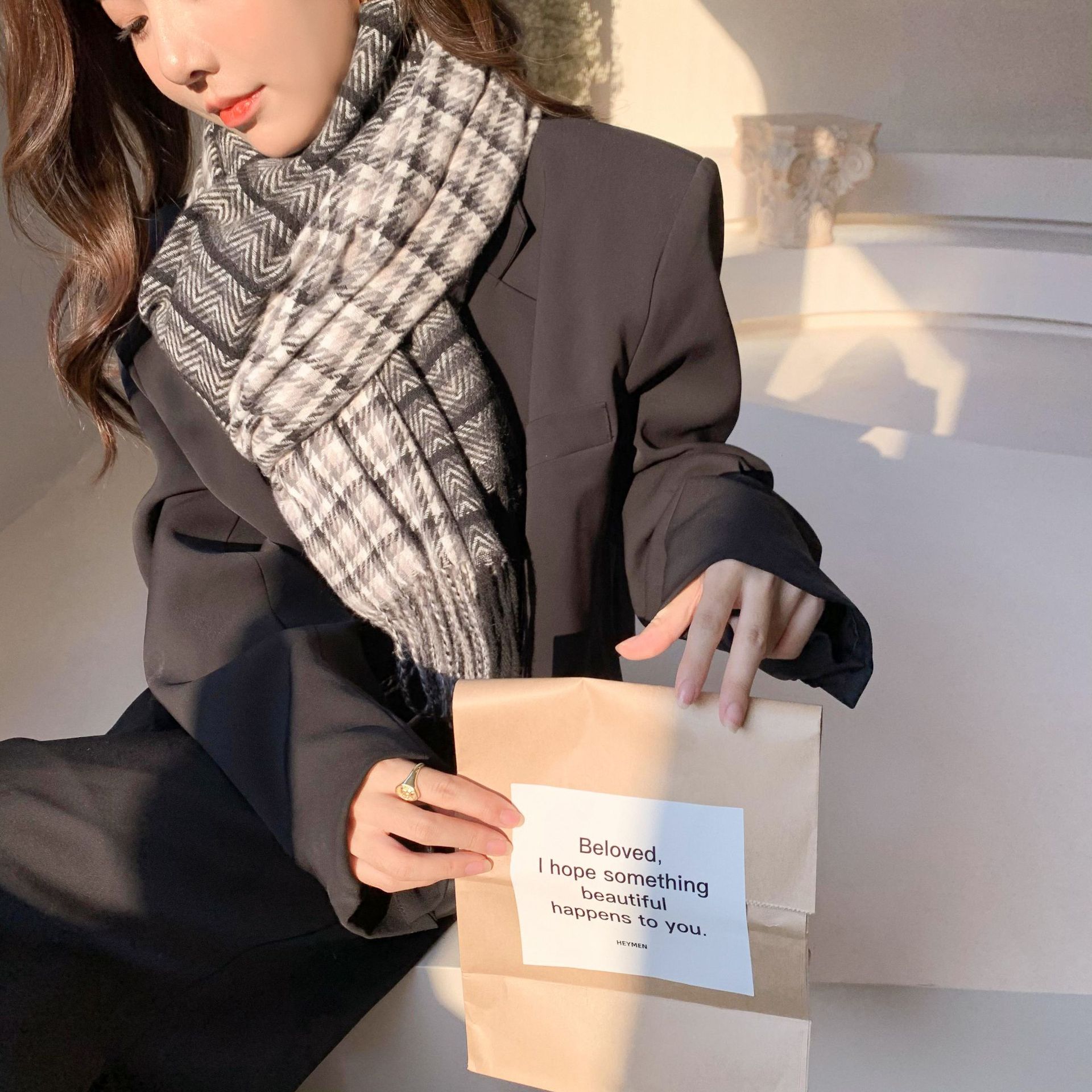 4#千鳥格子白黒の分割