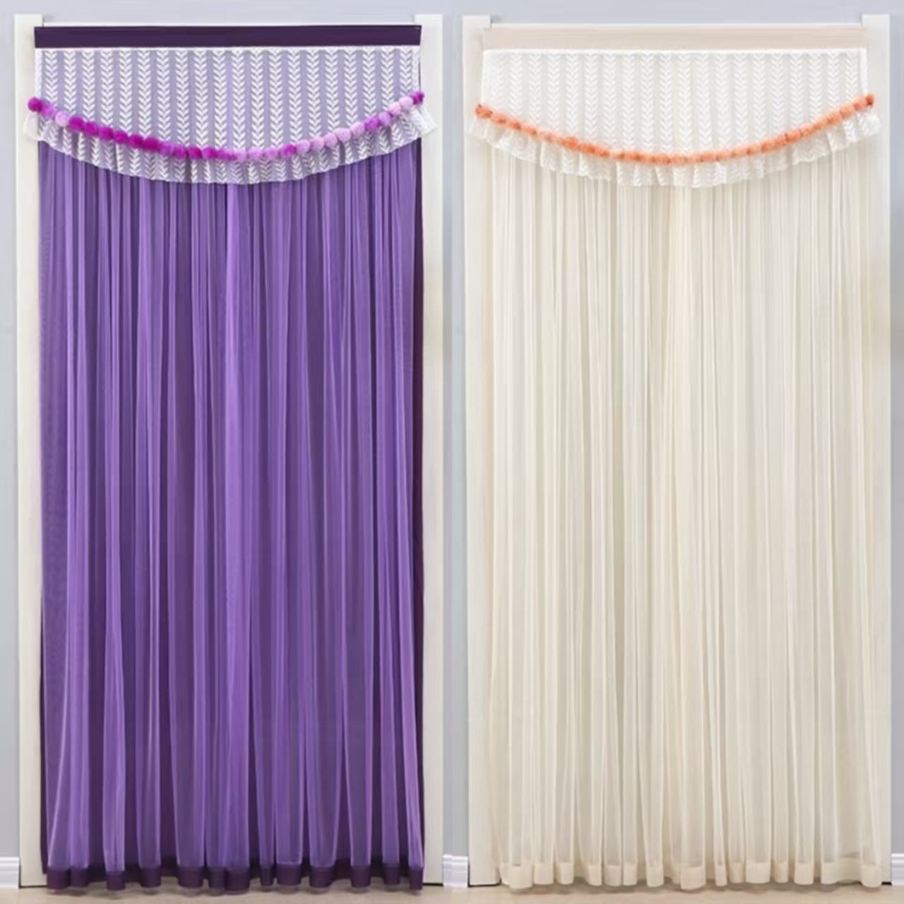 Lace Door Curtain, High-End Partition Curtain, Bedroom Home Room Gauze Curtain, Bathroom 2025 New Curtain