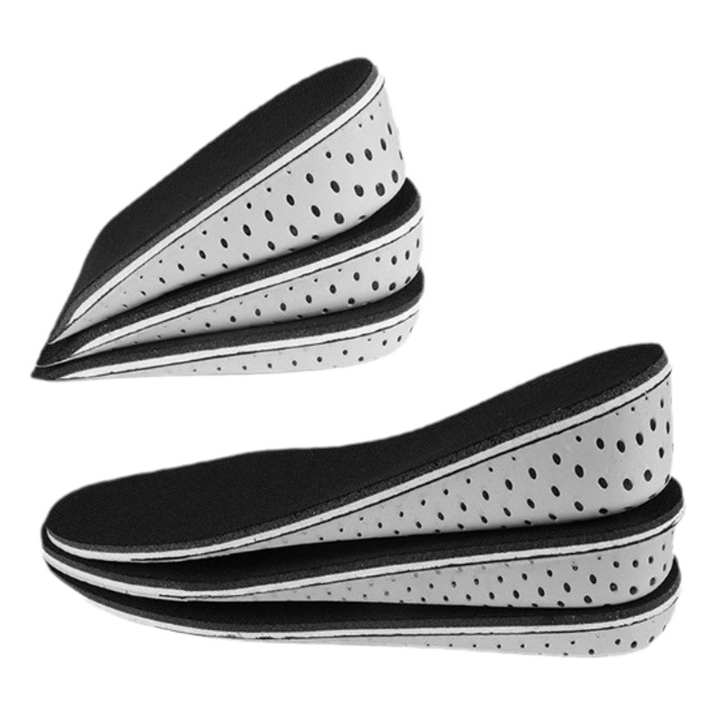 EVA Plantilla de aumento de altura invisible almohadilla de talón de aumento de altura interior transpirable desodorante absorbente de sudor Plantilla de deportes y ocio de hombres y mujeres