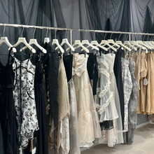 夏季新款辣妹纯欲风连衣裙质感高级感长裙子品牌女装走份批发货源