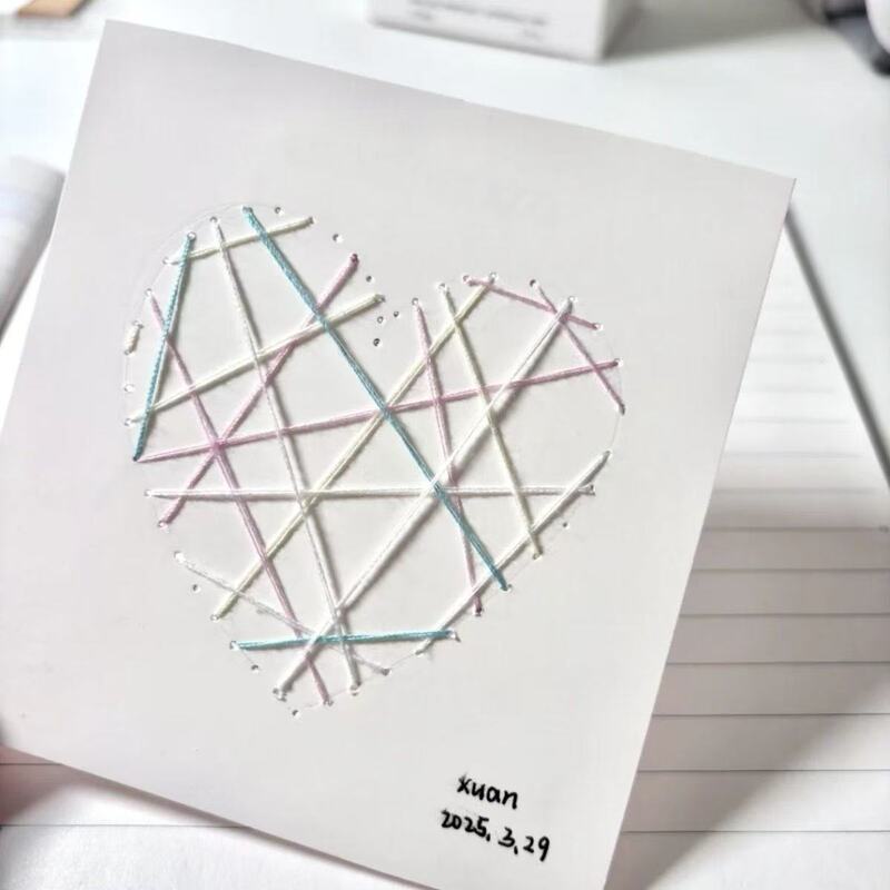 Little Red Riding Book with Cardboard Love Sewing Handmade DIY Material Bag Creative Homemade Gift for Girlfriend