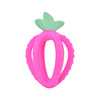 Silicone children's teether, fruit three dimensional strawberry, chewy grabber, suitable for import