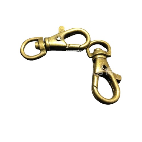 Creative Gift: 38mm Zinc Alloy Dog Clasp, Gold Keychain, Antique Bronze Keychain with Lobster Claw Closure