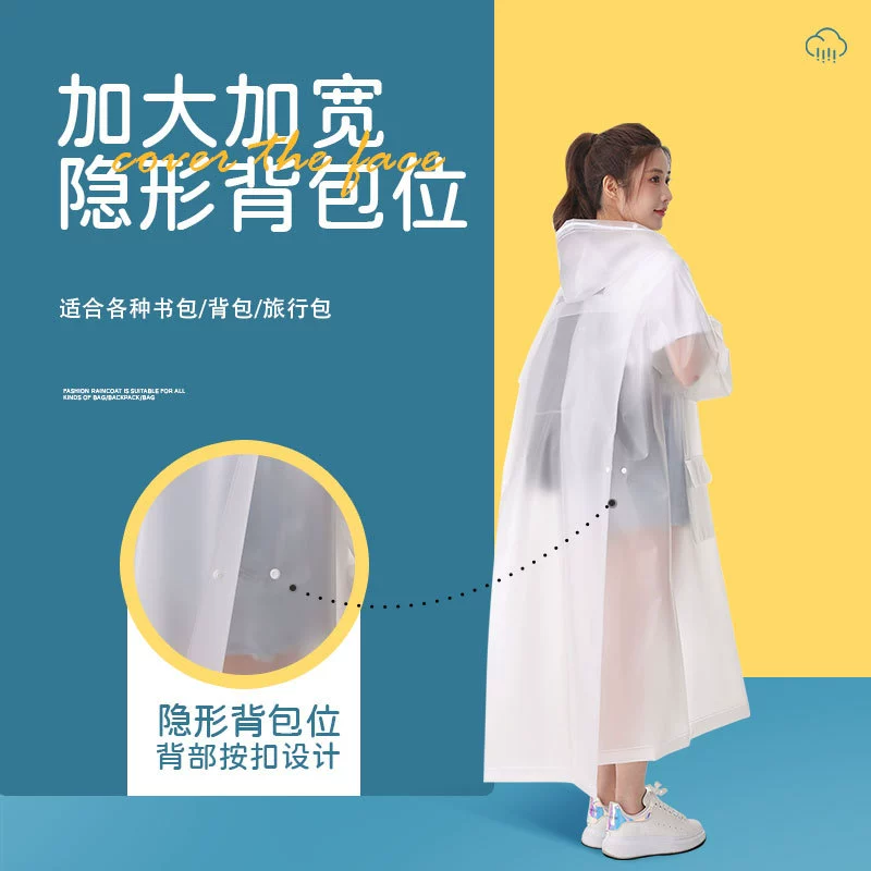 Long travel raincoat for adults