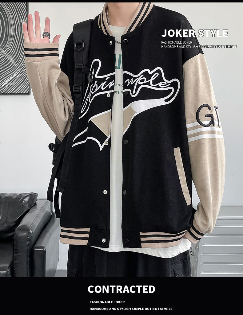 Men's Baseball Jacket Thickened Pilot Style For Spring Autumn_voghion.com