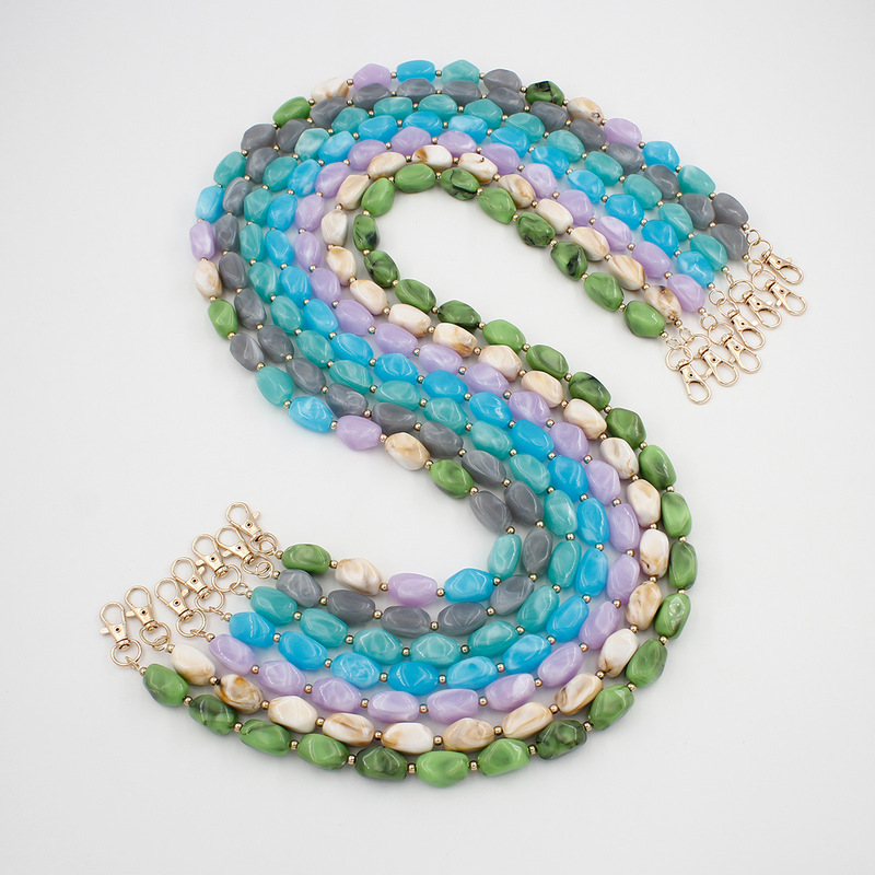 Cross-border high-grade acrylic handmade shoulder bag chain messenger bag replacement chain bag accessories bag belt