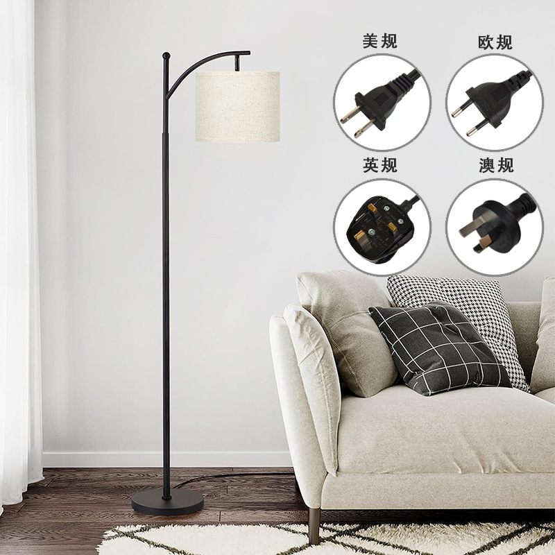 Nordic Minimalist Eye-Caring LED Floor Lamp Living Room Sofa Lamp Upright Bedroom Bedside Lamp Corner Wall Ambient High-End