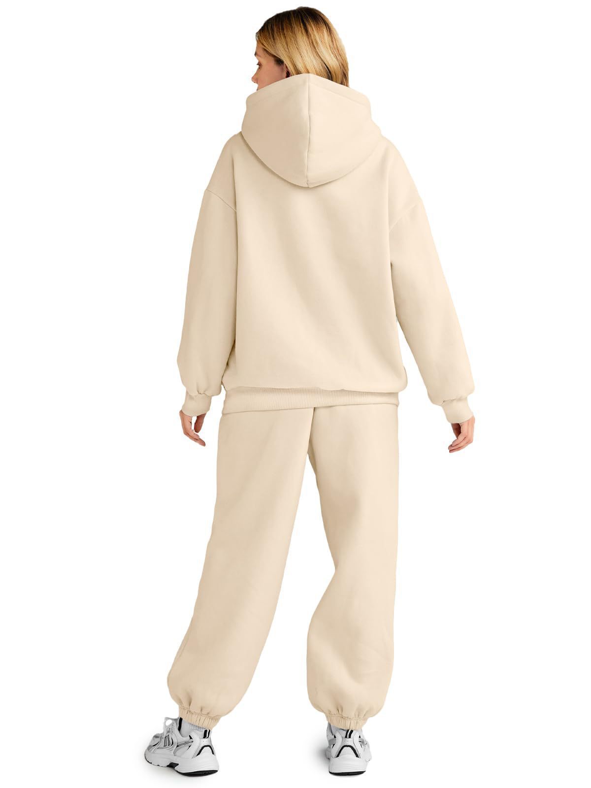 ActiveGo European And American Autumn Winter Women's Two-Piece Hoodie Loose Casual Long Pants Sportswear Set In Stock_desvips.com