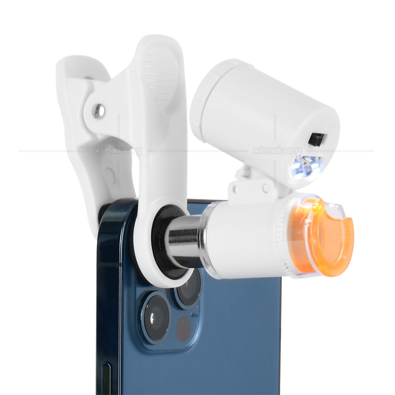 60倍手机夹高倍放大镜 珠宝玉石鉴定便携迷你高倍拍照手机显微镜