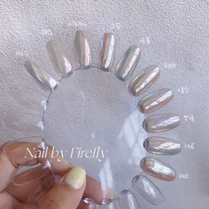 Sky landscape Aurora powder shop full set of nail beauty fairy titanium gold powder bright moonlight powder Internet celebrity nail jewelry