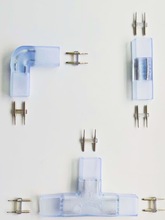 高压灯条220V贴片灯带直角转接插针T型接头5730墙角转弯灯带配件