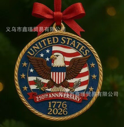 跨境新品美国250周年自由钟亚克力装饰挂件平面2D挂牌|undefined