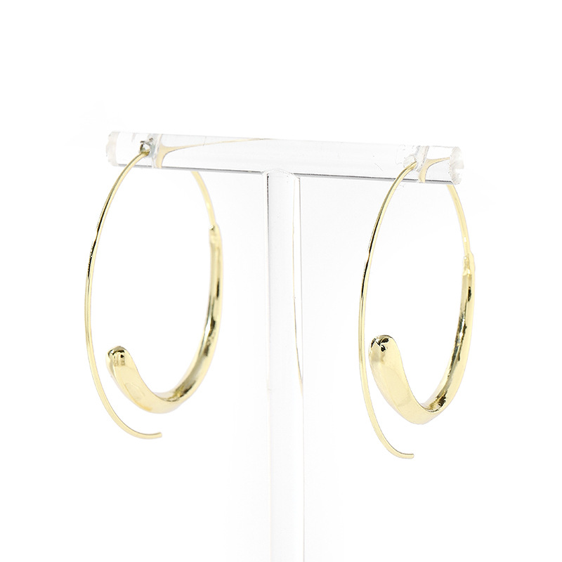 Holiday, Party Occasion Alloy Material Solid Color Pattern Women'S Gender 1 Pair Simple Style Solid Color Plating Alloy Hoop Earrings