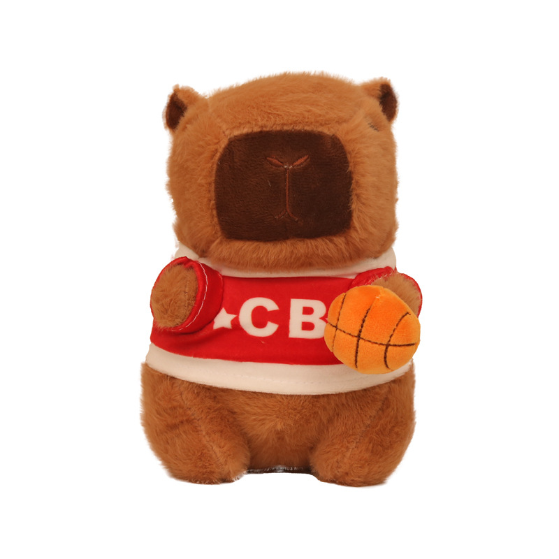 Linda y linda ropa deportiva Kapibara muñeco de peluche capibara regalo de muñeca de agarre de 8 pulgadas