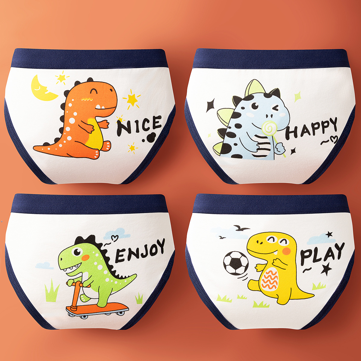 2025 nueva ropa interior delgada de verano para niños, algodón triangular, niños pequeños, medianos y grandes, niños, niños sin trasero