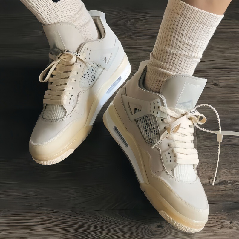 Putian shoes, pure original AJ4, men's and women's top-layer cowhide, shock-absorbing, wear-resistant, non-slip, low-top sports basketball shoes for cross-border foreign trade Putian shoes, pure original AJ4, men's and women's top-layer cowhide, shock-absorbing, wear-resistant, non-slip, low-top sports basketball shoes for cross-border foreign trade