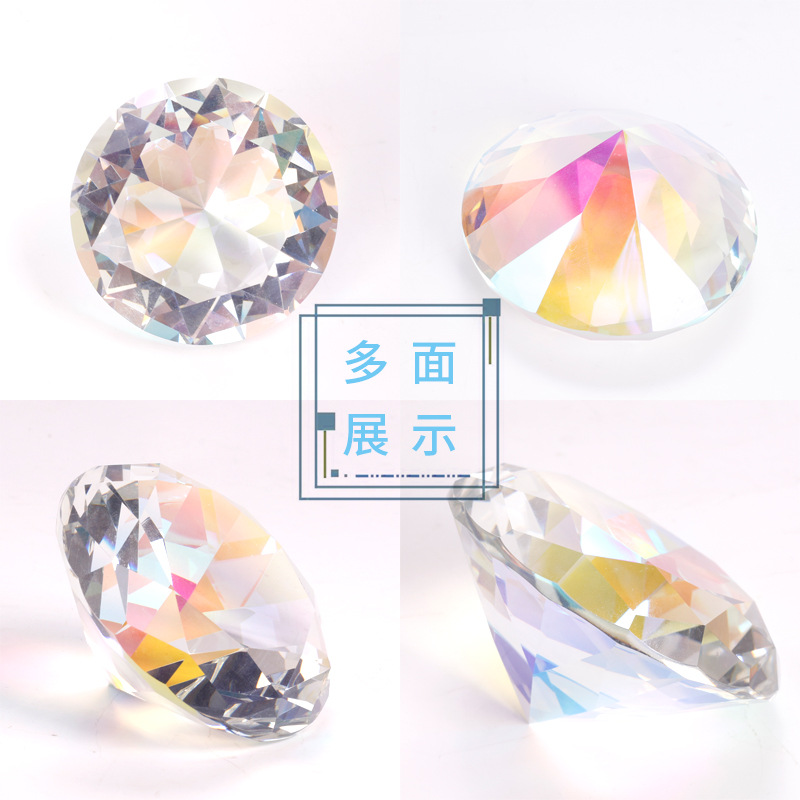 Transfronterizo nuevo arte de uñas decoración de diamantes de mano modelo de mano Pantalla de tiro gran diamante brillante 80mmAB color