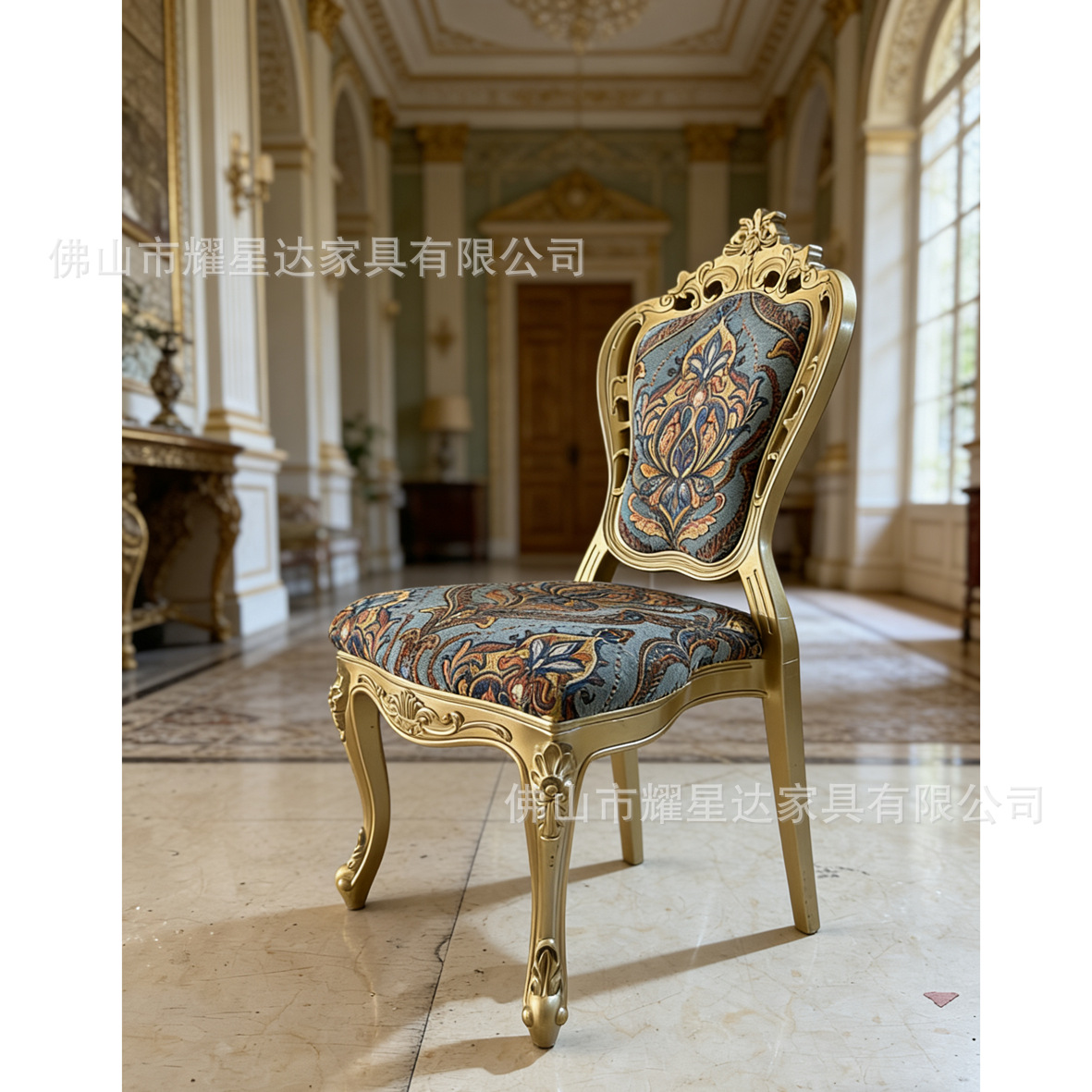 Foreign Trade Style European French Retro Plastic Dining Chair Cafe Homestay Dining Chair Country Wedding Chair